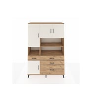 Hyperion Dolap 9 Raflı 4 Çekmeceli 4 Kapaklı 132x44x195 Çam-Aytaşı/Çam