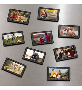 Mini Desenli Dikdörtgen Çerçeve Magnet 5x8cm- 10'lu Paket-istenilen baskılarla