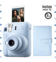 Instax mini 12 Mavi Fotoğraf Makinesi ve 96'lı Laporta Albüm Seti