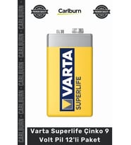 #Pil Kaliteli 6F22 Çinko Karbon Güvenilir Güç Kaynağı Superlife Çinko 9 Volt Pil 12'li Paket