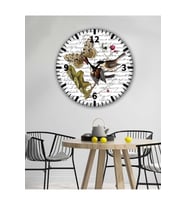 Retro Tasarımlı Duvar Saati 35X35 CM (Baskılı)