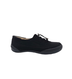 Zerhan 230 Kadın Siyah Lastik Bağcıklı Çorap Model Loafer Ayakkabı