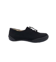 Zerhan 230 Kadın Siyah Lastik Bağcıklı Çorap Model Loafer Ayakkabı