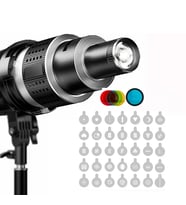Gdx SN-02 120mm Çaplı Optik Snoot Bowens Bağlantılı 35 Desen Kartlı 5 Renkli Filtreli (Düz Siyah)