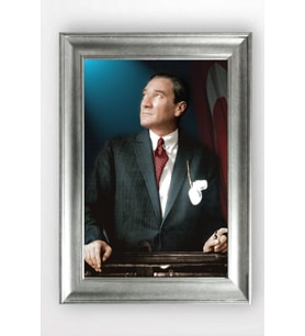 Gümüş Çerçeveli Atatürk Tablo cv867