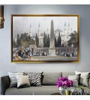 Altın Çerçeveli dekoratif tablo a426 (Gold)