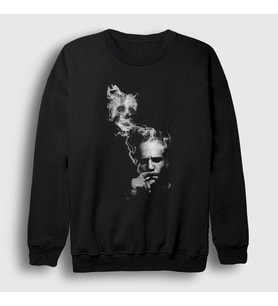 Presmono Unisex Siyah Skull Jason Statham Sweatshirt 411999tt