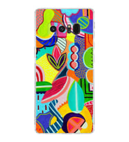 PrintiFy Samsung Galaxy Note 8 ile Uyumlu Retro Color 6  Kamera Korumalı Şeffaf  Kılıf