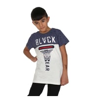 Toontoy Erkek Çocuk Blvck Baskılı Tişört (Ekru)