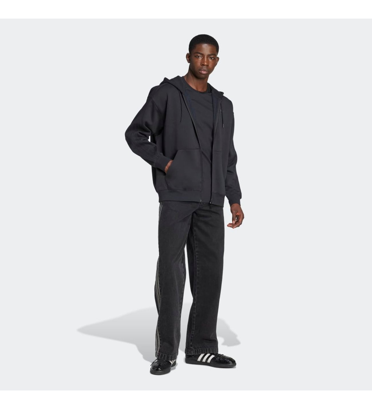adidas JW8367 BAGGY FZ HOODIE Erkek Sweatshirt