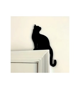 Kedi Tasarımlı Kapı Köşesi Dekoru
