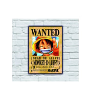 One Pece Luffy Wanted Büyük Ahşap Tablo