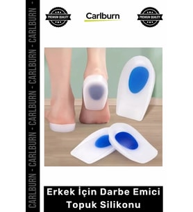 Özel Üretim Konfor Pedi Mavi Destek Bölgesi Yumuşak Ortopedik Erkek İçin Darbe Emici Topuk Silikonu