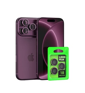 Apple iPhone 18 Pro Raze Metal Kamera Lens - Bordo