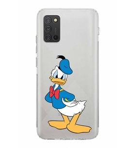 Samsung Galaxy A02s  Kamera Korumalı  Kapak Donald Duck Tasarımlı  Şeffaf Kılıf