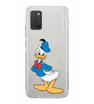 Samsung Galaxy A02s  Kamera Korumalı  Kapak Donald Duck Tasarımlı  Şeffaf Kılıf