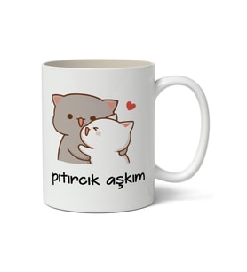 Pıtırcık Aşkım Sevgiliye Özel Sevgililer Günü 14 Şubat 01 Temalı Beyaz Kupa Bardak Sevgiliye Hediye