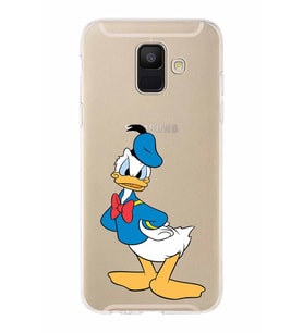 Samsung Galaxy A6 (2018)  Kapak Donald Duck Tasarımlı Şeffaf Silikon Kılıf