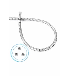 Hematit Doğal Taş Mat Açık Gri Rondela Kesim 4x2mm Dizi [AA]