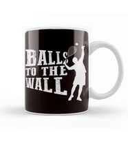 Funny Squash Player Indoor Tennis Court Ball Sports Trainer Kupa Bardak Porselen