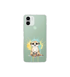 Redmi A1 Plus ile Uyumlu Splash Mirket Tasarımlı Şeffaf Silikon Kılıf