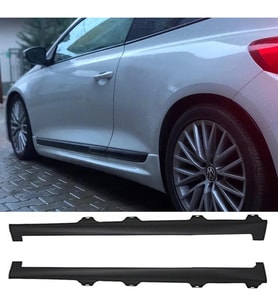 Vw Scirocco R Yan Marşpiyel Seti Mat Siyah Plastik 2 Adet 2008 -2017