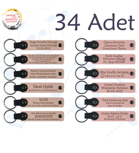 Pudra & Yavru Ağzı, 34’lü Set, Kişisel Mesajlı Anahtarlık, Matematik Öğretmeninden Karne Sürprizi