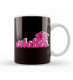 Aloha Hibiscus Hawaii Island Ocean Summer Travel Beach Trip Kupa Bardak Porselen