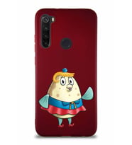 Xiaomi Redmi Note 8 Soft Premier Kapak Bayan Puff Tasarımlı Silikon Kılıf - Mürdüm (Şeffaf)