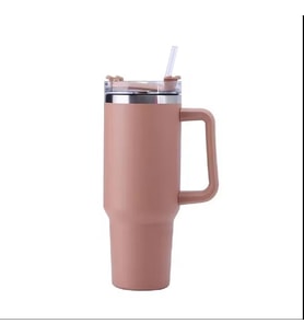 40 Oz Paslanmaz Çelik Kulplu Taşınabilir Paslanmaz Çelik Büyük Kapasiteli Seyahat BPA Termal Kupa (Antik Bej)