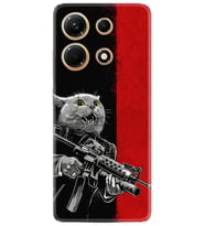 Infınix Note 30 Kılıf Silikon Desen Özel Seri Çılgın Kedi 1674