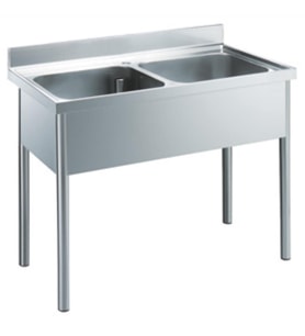 Electrolux Professional 2 Evyeli Tezgah, Evyeleri 500x500x300mm - 1200 Mm LG1225EN