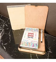 Matematik Öğretmenine Hediye Ahşap Kutulu Defter Kalem Set