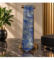 e38 EL İŞÇİLİĞİ ERKEK RENKLİ EBRU KRAVAT 150*5 cm - 6704