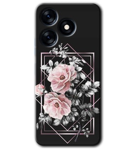Tecno Spark 10 4G Kılıf HD Desen Baskılı Kılıf - Retro Çiçek 1