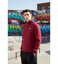 Erkek Dik Yaka Standart Kol Düz Desenli Regular Kalıp Sweatshirt Fonksiyonel Dayanıklı Şık