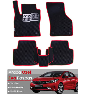 KİA CERATO (2013-2018) Uyumlu EVA Paspas Tam Set–Araca Özel,Kolay Montaj,Su Geçirmez
