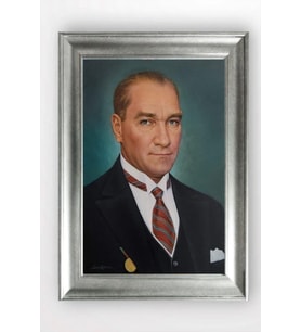 Gümüş Çerçeveli Atatürk Tablo cv985