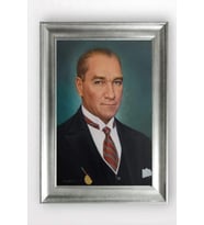 Gümüş Çerçeveli Atatürk Tablo cv985