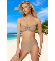 Modern Straplez Bikini Takımı Premium Kalite Klora Dayanıklı Şık Detaylı Plaj Ve Havuz İçin