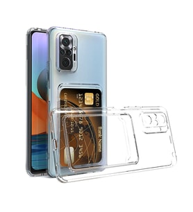 Lexroo Xiaomi Redmi Note 10 Pro Kılıf Kartlıklı Şeffaf Setra Clear Silikon Kılıf - Renksiz
