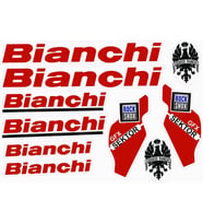 Bianchi Bisiklet Sticker Etiket Seti Kırmızı A4