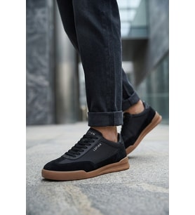 Lufian 111230296 Milo Erkek Hakiki Deri Klasik Sneaker Siyah