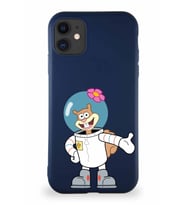 Apple iPhone 11 Soft Premier Kapak Sandy Tasarımlı Silikon Kılıf - Lacivert (Şeffaf)