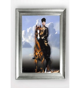 Gümüş Çerçeveli Atatürk Tablo cv1181