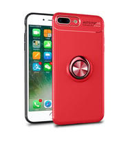 Apple İphone 7 Plus Kılıf Range Yüzüklü Silikon - Kırmızı