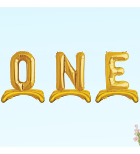 One Ayaklı Folyo Balon, 65 cm - Altın
