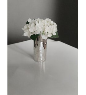IŞILTI HOME DESIGN AYNALI CAM VAZO GRİ