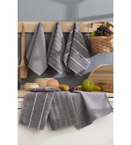 Sophia Mutfak Havlusu 6 Adet (45x30 cm) Antrasit