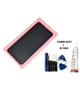 Samsung Galaxy A10 (A105F) Uyumlu Lcd Ekran Dokunmatik Servis + B-7000 + Tamir Seti